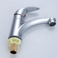 Robinet de lavabo moderne à poignée unique pour lavabo, eau froide, vente directe en usine, robinet de montage sur pont en zinc pour salle de bain