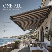 Auvent pliant pour restaurant, terrasse, café, auvent motorisé rétractable, éclairage LED, protection solaire, protection contre la pluie