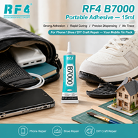 Colle adhésive transparente portable RF4 B7000 sans trace, forte et à séchage rapide, pointe précise 15ml pour appareil photo et réparation DIY en déplacement
