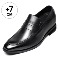 Mocassins de mariage pour hommes, personnalisés avec logo de marque, pour affaires et occasions formelles, rehaussants de 7 cm, vente en gros directe usine
