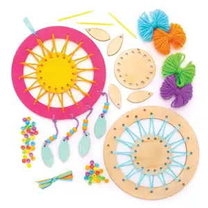 Lote de 4 <span class=keywords><strong>Atrapasueños</strong></span> de Madera Grabados al por Mayor, <span class=keywords><strong>Atrapasueños</strong></span> para Niños, <span class=keywords><strong>Manualidades</strong></span>, Kits de Actividades Creativas - Product Image 1