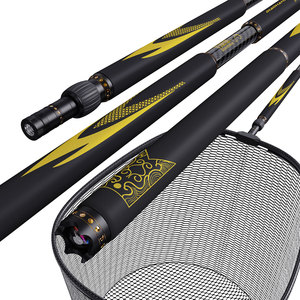 Diaohaha Épuisette télescopique en alliage carbone-titane noire, ensemble complet portable pour la pêche - Product Image 5