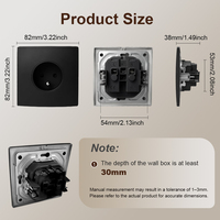 Prises murales Schuko allemandes, interrupteurs d'éclairage, ports USB Type-C, boîtier de jonction rond européen pour maison, hôtel, vente en gros, ODM, OEM