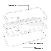 GSCASE Coque de téléphone robuste 3 en 1, durable, résistante, en TPU souple transparent, antichoc pour Xiaomi Redmi Note 13 Pro Plus 5G