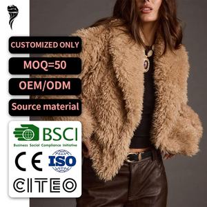 Abrigos de Piel Sintética Ecológicos para Mujer al por Mayor, Abrigos de Piel de Oveja Mongola, Abrigos Cálidos de Invierno, Estilos Personalizables - Product Image 1