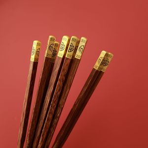 Palillos de madera estilo Miniso con diseño de alas de pollo, de sándalo rojo, redondos, para uso doméstico, con diseño de bendición china. - Product Image 3