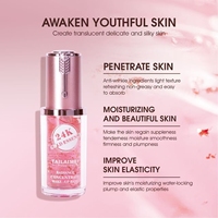 Base de Maquillage Liquide Hydratante et Anti-Âge au Niacinamide et Acide Kojique, Or 24K, Style Arabe - Concentré Éclaircissant et Illuminateur