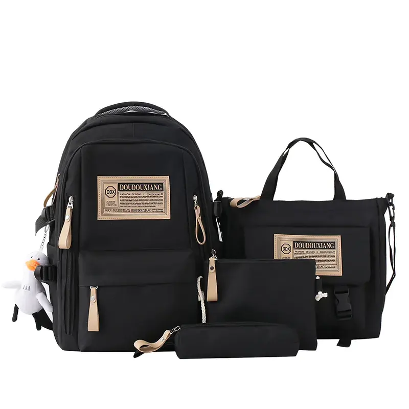 Mochila multifuncional universal para estudantes, bolsa de viagem para adolescentes, pacote com 4 sacos, grande capacidade, novidade da moda