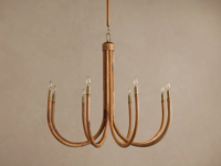 Lustre de style nordique, luminaire simple pour salle à manger et chambre, suspension dorée en métal et rotin, plafonnier