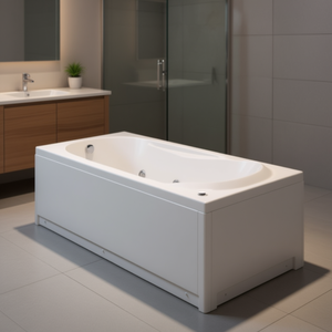 Bañera Rectangular Milo 160 x 70 cm con Hidromasaje y Panel - Product Image 3