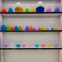 Capsules en PP en forme d'œuf 8*11cm pour jouets figurines enfants, colorées, pour distributeur automatique, en boîte