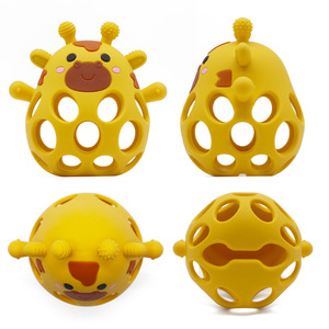 Nouvel Arrivage : Anneau de dentition pour bébé Rabbit Hollow, bâton de dentition, jouet à mâcher en silicone, balle de préhension Manhattan, <span class=keywords><strong>6</strong></span> <span class=keywords><strong>mois</strong></span>+, <span class=keywords><strong>cadeau</strong></span> de fête - Product Image 3