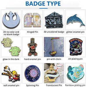 Venta directa de fábrica Anime lindo chapado en oro suave sombrero solapa Pin Metal duro coche insignia esmalte Pin regalo personalizado - Product Image 5