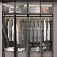 Meubles de chambre à coucher en métal modernes, grande armoire écologique à 4 portes, sur mesure, 2 mètres, pour appartement