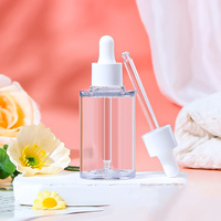 Envase Cosmético de Plástico Puro Personalizado, Botella con Gotero de PETG de Pared Gruesa para Aceite Esencial, Botellas de Suero PET
