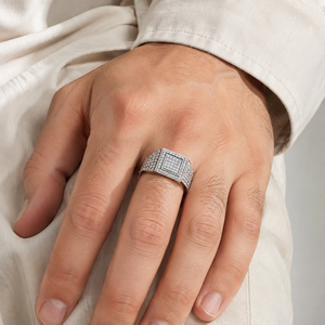 Anello Quadrato per Uomo e Donna, Stile Geometrico, Accessorio da Dito per Uso Quotidiano - Product Image 2