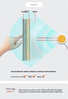 Saklar Sensor Sentuh Lampu LED 12V/14V Berkualitas Tinggi dengan Bingkai Kayu dan Fungsi Peredupan Cerdas, Saklar Sentuh Tersembunyi