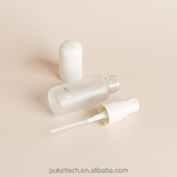 Flacon pulvérisateur en plastique PET givré de 30 ml pour toner cosmétique, parfum, avec impression personnalisée, emballage de beauté, cylindre