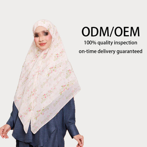 Châle semi-instantané en mousseline imprimée personnalisée <span class=keywords><strong>Maryam</strong></span> Khiban, léger, combinaison de Bawal et de Bandana, Indonésie, Malaisie - Product Image 1
