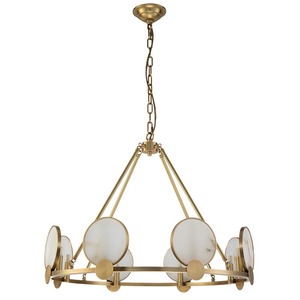 Lustre moderne en albâtre <span class=keywords><strong>Cora</strong></span>, lampes suspendues de luxe dorées, luminaire suspendu en marbre pour salon - Product Image 6