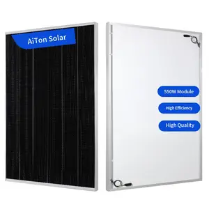 AiTon 550W Chinese Factory Most Efficient Electrical HJT Cells Shingled Solar Panel