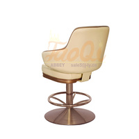 Chaise de bar pivotante réglable Las Vegas avec base en acier inoxydable moderne et siège en cuir PU durable pour bar à domicile et jeux