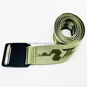 1,5 pulgadas tejido personalizado Jacquard Logo hebilla magnética deportes esquí traje pantalones Capeesh tela de nailon brillante cinturones de lujo para hombres - Product Image 3