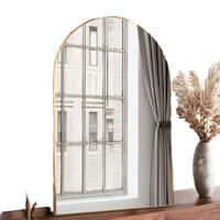 Grand miroir mural de décoration intérieure arqué en or de luxe personnalisé Style moderne sur pied pour dressing ESPEJO MIRROIR SPIEGEL