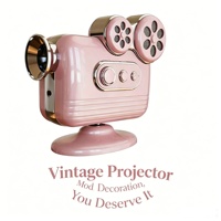 Ensemble de jouets talkie-walkie pour enfants personnalisé en forme de projecteur rétro vintage avec fonction interphone, imprimé UV, coffret cadeau