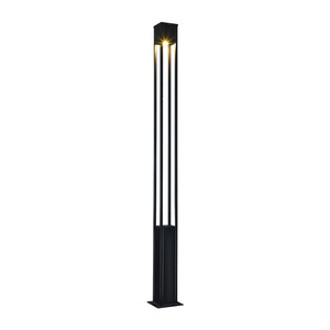 Lampadaire de jardin extérieur en fer LED 2700K Blanc Chaud IP65 Non-démontable AC 220V Détecteur de mouvement Alimenté par énergie solaire Angle de faisceau 144° - Product Image 2