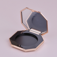 Trousse à poudre compacte de luxe vide personnalisée Palette de surligneur Conteneur de fard à joues avec emballage de maquillage Mmirror Hhexagone
