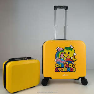 Ensemble de bagages de voyage à roulettes légers à roulettes bagage à main de couleur personnalisée <span class=keywords><strong>valise</strong></span> à impression ABS avec sac à main - Product Image 5