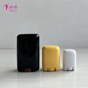 15/35ml/75ml contenedor de desodorante reemplazable de forma ovalada para embalaje cosmético