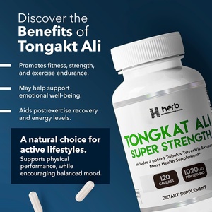 Cápsulas de Tongkat Ali para Aumentar la Energía, Marca Privada OEM/ODM, para el Apoyo Inmunológico y la Gestión de la Energía Masculina, 60 Cápsulas/Botella - Product Image 3