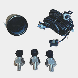 Digital Air Pressure Gauge Kit 52mm Red Display With <b>Sensors</b> And Wiring <b>For</b> <b>Cars</b> Trucks Engineering Vehicles - Product Image 3