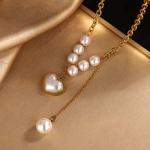 Collar con Forma de Corazón 3D Chapado en Oro de 18K y Acero Inoxidable 304 para Mujer, Estilo Simple para Uso Diario, Joyería de Moda - Product Image 3