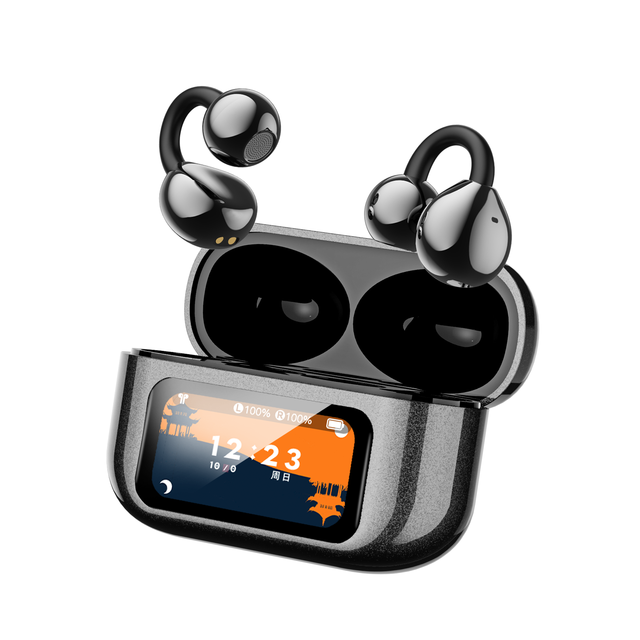 Outdoor Sport Wireless Portable Earphone  Mini Wireless Earphone Bone Conduction Open Ear Clip Hook  AI Translator OWS Earbuds