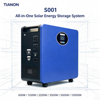 Générateur d'énergie solaire 600W 1200W 2200W 3500W 5000W 10000W, onduleur solaire hybride, batteries rechargeables 24 volts 50ah