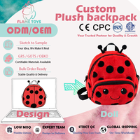 Sac à dos en peluche personnalisé à faible MOQ avec matériaux PVC et coton, design à clipser pour les produits de parcs à thème d'Halloween - Prix direct usine