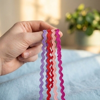 Rubans Gordon 3/8 pouce, ruban ric-rac coloré, bordure en zigzag, dentelle ondulée en polyester pour la couture, tresse en zigzag pour robe