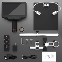 Echtes Foto AD407 Pro 7 Zoll 270X 4K Digitalmikroskop mit verbessertem 12,5 Zoll Metallständer LED-Beleuchtung Professionell für PCB/SMD