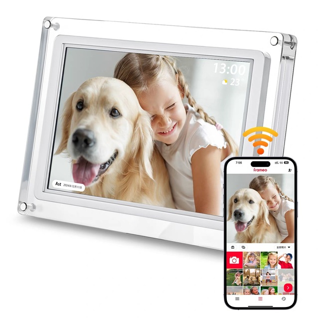 Factory WiFi 10.1 Inch Smart Picture Frame 32GB With 1280x800 IPS Touch Screen Auto-Rotate Share Moments Digital Photo Frame