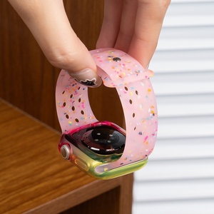 สายนาฬิกาซิลิโคน Upro Jelly สำหรับ Apple Watch Band Series 11 10 9 8 SE Ultra 2 แบบโปร่งแสงลายจุดสีสันสดใสแบบมีรูระบายอากาศสำหรับเล่นกีฬา - Product Image 4