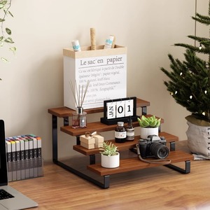 Cup <b>Storage</b> Rack Four Layers Wood Panel Multifunctional <b>Kitchen</b> Tableware Organizer Standing Type - Product Image 4
