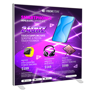 Stand d'exposition modulaire portable de 20x8 pieds, facile à installer, double face, avec éclairage LED, pour salon professionnel, exposition - Product Image 1