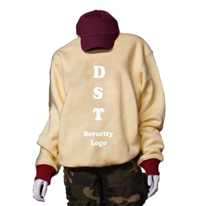 Sweat-shirt personnalisé DST avec logo de sororité, col rond, manches longues, en coton tricoté respirant, pour femme, imprimé sur le devant, idéal pour l'automne - Product Image 2