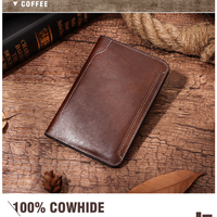 Porte-passeport en cuir de vachette véritable magnétique avec blocage RFID, poche multi-cartes, portefeuille de voyage, couverture de passeport en cuir vintage