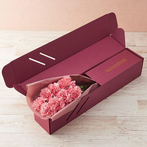 Custom Size Recycled Paper Flower Packaging Box with Insert Divider for Multi-Stem <strong>Bouquet</strong> Gift <strong>Presentation</strong> - Product Image 5