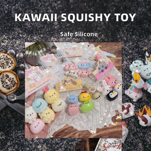 Wholesale Kawaii Mini Series <b>Squishy</b> Toy Clay Texture Stress Relief Gift Food-grade Silicone Fidget Squeeze Toy for Teens Adults - Product Image 2