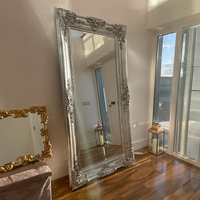 Miroir sur pied de luxe vintage français pour chambre à coucher, miroir de maquillage décoratif, miroir baroque orné pour mariage, vente en gros
